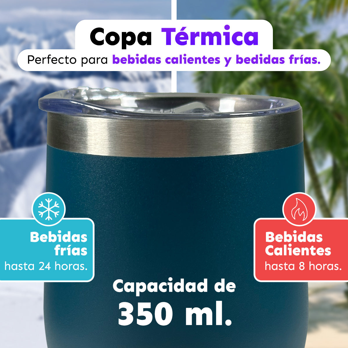 CAJA CON 12 COPAS DE VINO TÉRMICAS 12 oz