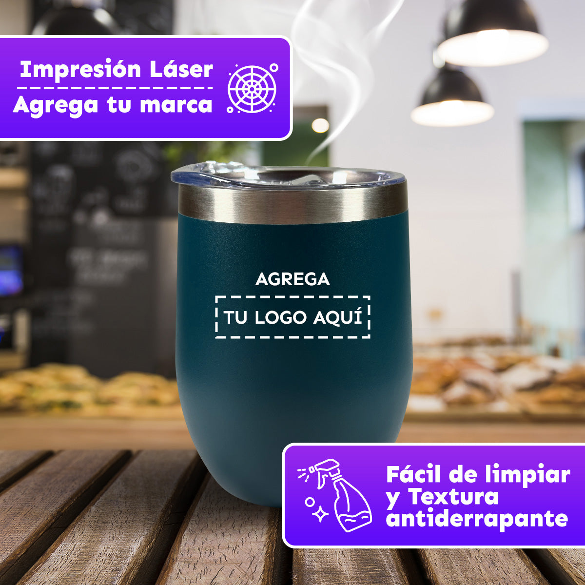 CAJA CON 12 COPAS DE VINO TÉRMICAS 12 oz