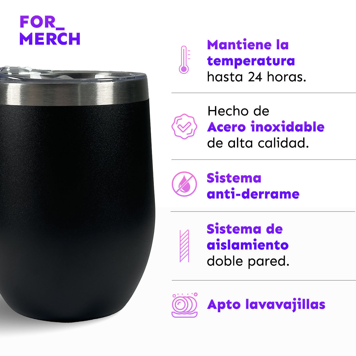 CAJA CON 12 COPAS DE VINO TÉRMICAS 12 oz