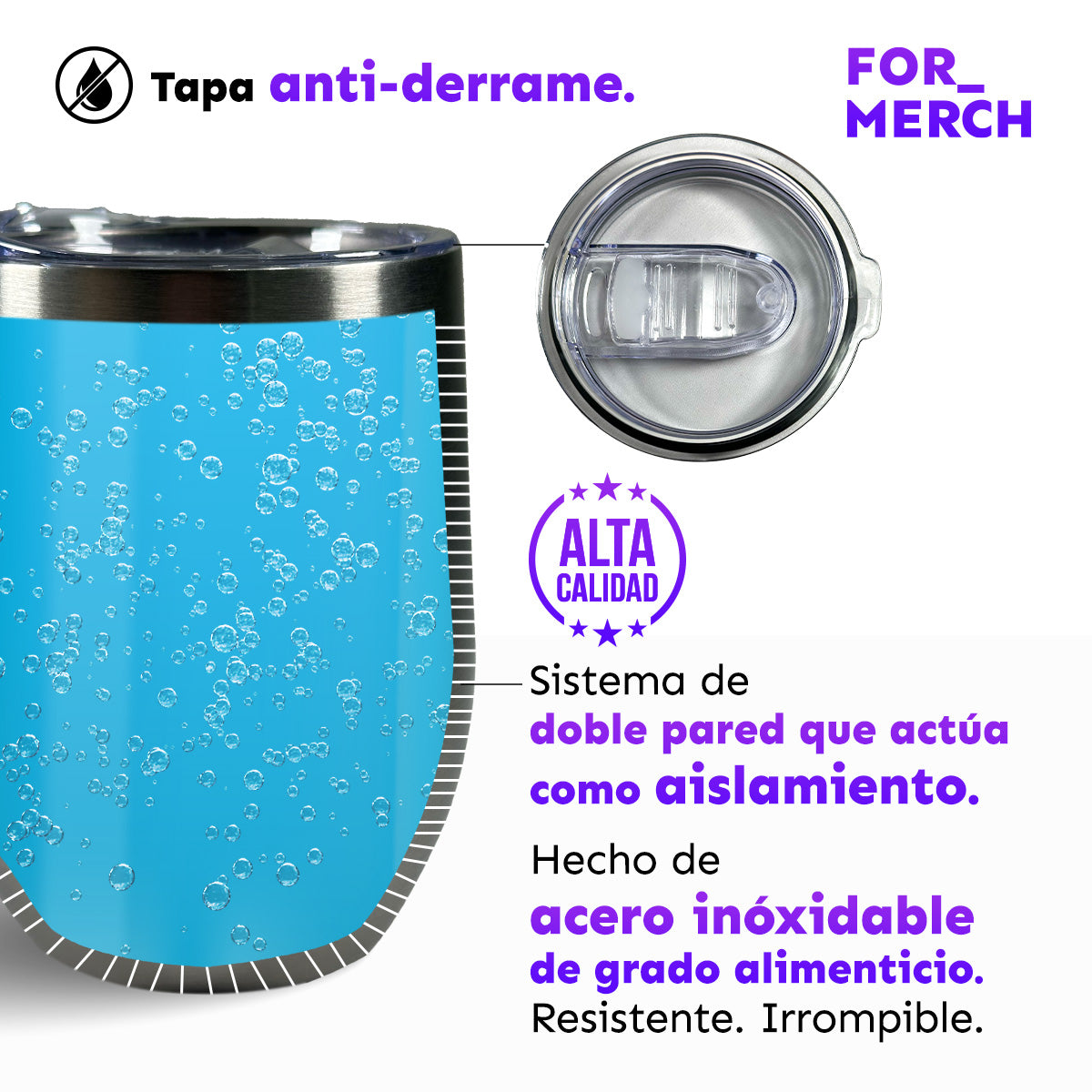 CAJA CON 12 COPAS DE VINO TÉRMICAS 12 oz